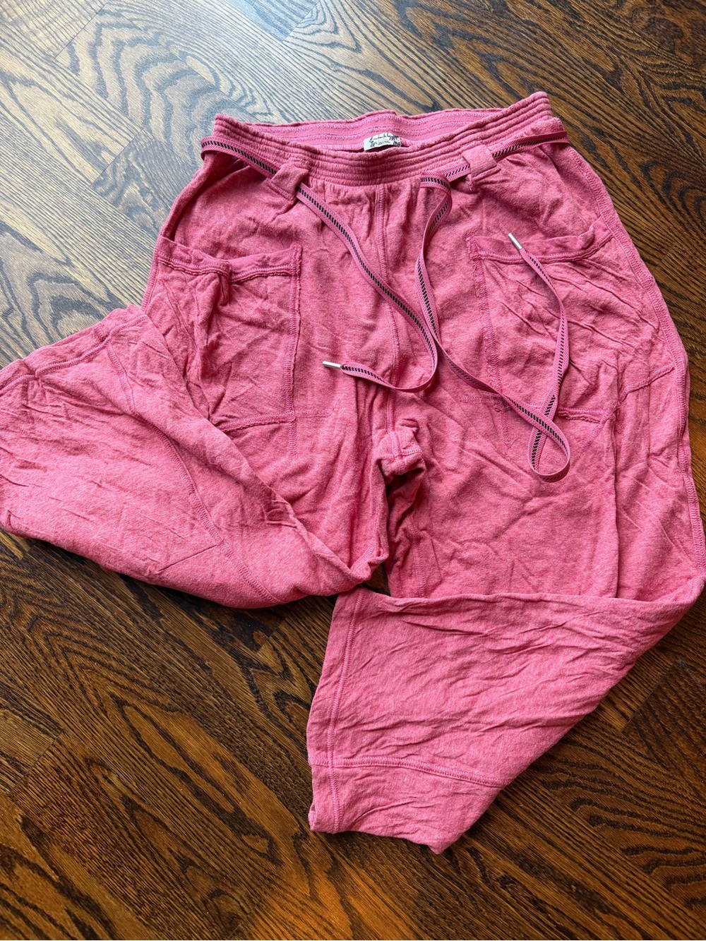 Free People Rose Pink Drawstring Barrel Jogger Pants